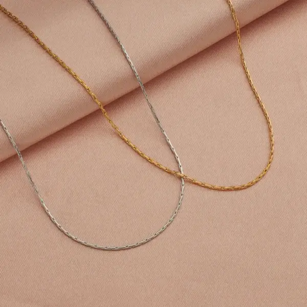 PVD Coated 18K Gold Real Gold Plated Geometric Stainless Steel Basic Waterproof Non Tarnish Stainless Steel Necklace