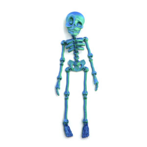 Skeleton man magnetic style-blue-green gradient
