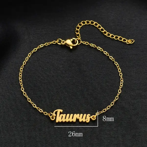 Wholesale Ion Plating (IP) 18K Gold Real Gold Plated Letter 201 Stainless Steel Retro Sweet Artistic Waterproof Non Tarnish 201 Stainless Steel Bracelets