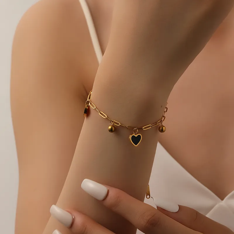 Wholesale 304 Stainless Steel Star Heart Shape Butterfly PVD Coated Acrylic 18K Real Gold Plated IG Style Sweet Waterproof Non Tarnish Inlay Gold Silv