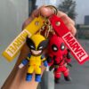 Wholesale Cross-border Marvel Deadpool and Wolverine Keychain Stereo Doll Car Keychain Hanging School Bag Pendant