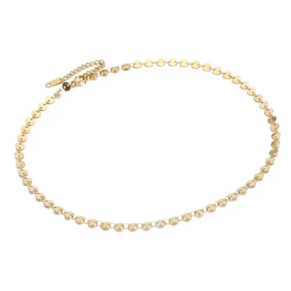 Wholesale PVD Coated Real Gold Plated U Shape 304 Stainless Steel Fashion Waterproof Non Tarnish 304 Stainless Steel Necklace