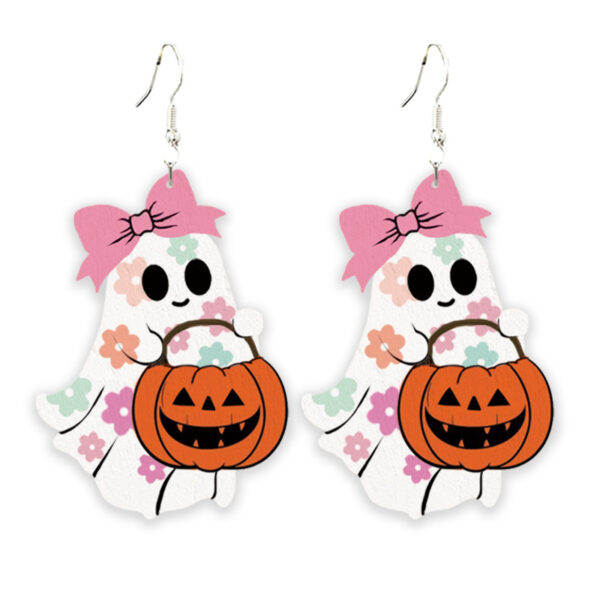 Wholesale Halloween Reading Teacher School Wooden Print Earrings