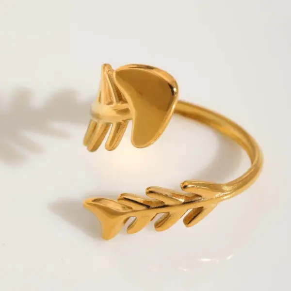 Wholesale Jewelry IG Style Simple Style Commute Geometric Starfish 304 Stainless Steel 18K Gold Plated Open Rings