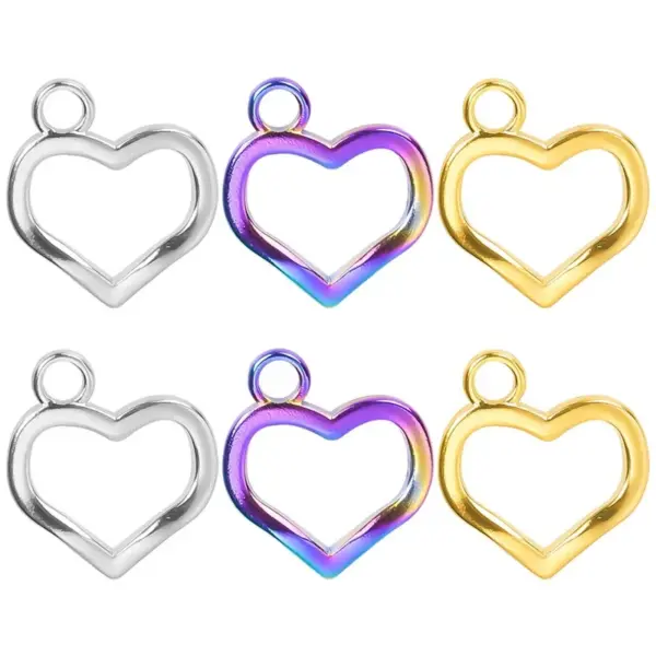 Ion Plating (IP) Real Gold Plated 18K Heart Shape 304 Stainless Steel Casual Sweet Waterproof Non Tarnish Charms Pendant Necklace
