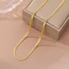 Wholesale 304 Stainless Steel Titanium Steel Solid Color Vacuum Plating Real Gold Plated 18K Gold Hip-Hop Waterproof Non Tarnish Blade Chain Necklace