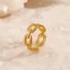 oly-8f0dab34f812d0e4dcc95569180da34e Wholesale PVD Coated 18K Gold Plated Geometric 304 Stainless Steel Classic Style Waterproof Non Tarnish Open Ring