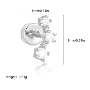 Silver Tri-zirconia G048_18