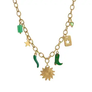 Sun Necklace Green Series