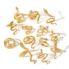 Wholesale 304 Stainless Steel Snake PVD Coated 18K Gold Plated 18K Real Gold Plated Real Gold Plated Hip-Hop Exaggerated Cool Style Waterproof Non Tarnish Plating Gold Open Rings