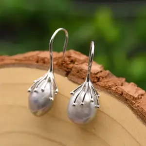 Gray Freshwater Pearl-Sterling / Silver