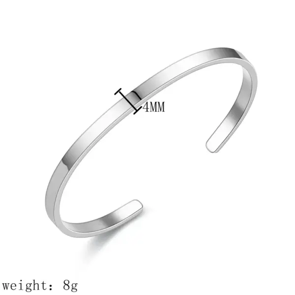 Wholesale Real Gold Plated 201 Stainless Steel PVD Coated Solid Color Waterproof Non Tarnish Simple Style Bangle For Women'S