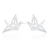 Wholesale PVD Coated 18K Gold Real Gold Plated Paper Crane 304 Stainless Steel Simple Style Korean Style Waterproof Non Tarnish Earrings Ear Studs