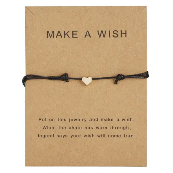 Wholesale New Fashion Necklace Heart-shaped Butterfly Weaving Adjustable Copper Bracelet