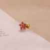 1 Piece Elegant Modern Style Geometric Cherry Flower 304 Stainless Steel Ear Studs