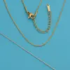 PVD Coated 18K Gold Real Gold Plated Geometric Stainless Steel Basic Waterproof Non Tarnish Stainless Steel Necklace