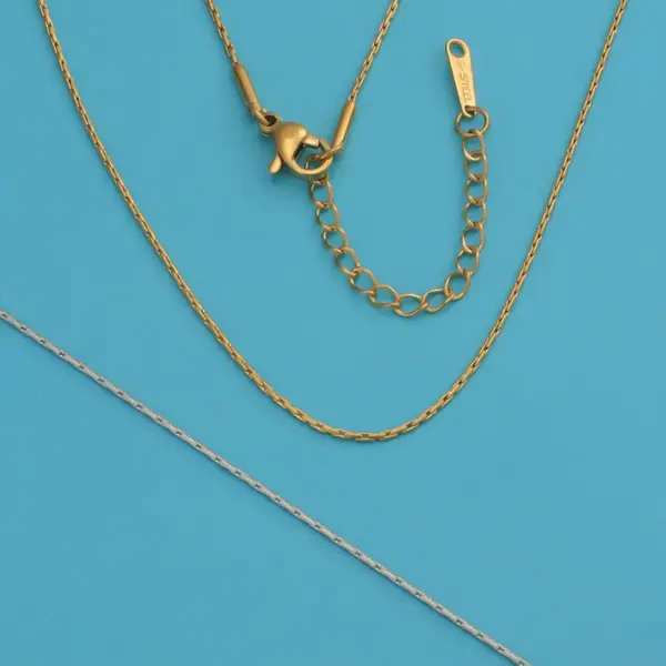 PVD Coated 18K Gold Real Gold Plated Geometric Stainless Steel Basic Waterproof Non Tarnish Stainless Steel Necklace