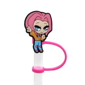 099-11 Pink / 8mm silicone straw cap