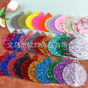 Wholesale 10pcs/pack Acrylic Christmas Ornaments, Decorations, DIY Crafts, Christmas Tree Ornaments, Patchwork