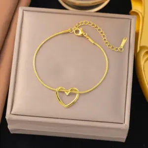 Ae2215 Bracelet Gold Hollow Heart