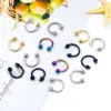 Wholesale 1 Piece Nose Rings & Studs Fashion Solid Color Titanium Steel Vacuum Plating