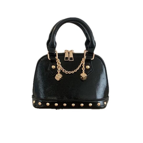 Wholesale Niche design high-end handbag small bag 2025 new champagne gold shell bag fashion shoulder diagonal bag