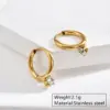 Wholesale 304 Stainless Steel Glass Geometric Solid Color Ion Plating (IP) Artificial Rhinestones 18K Gold Plated Elegant Waterproof Non Tarnish Inlay Multicolor-Golden Yellow Jewelry Set