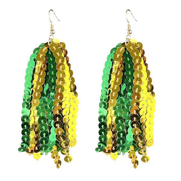 Wholesale Sports Season Multicolor Sparkling Tassel Earrings