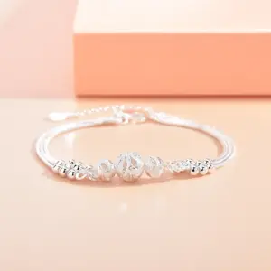 Sansheng Sanshi Lucky Beads Bracelet (Silver)