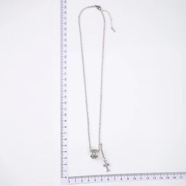 Wholesale Cross ring ring ring pendant clavicle chain niche design high sense personality simple versatile fashion necklace