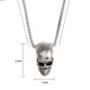 Wholesale 2024 European and American stainless steel skull necklace punk men's simple pendant Amazon wish jewelry