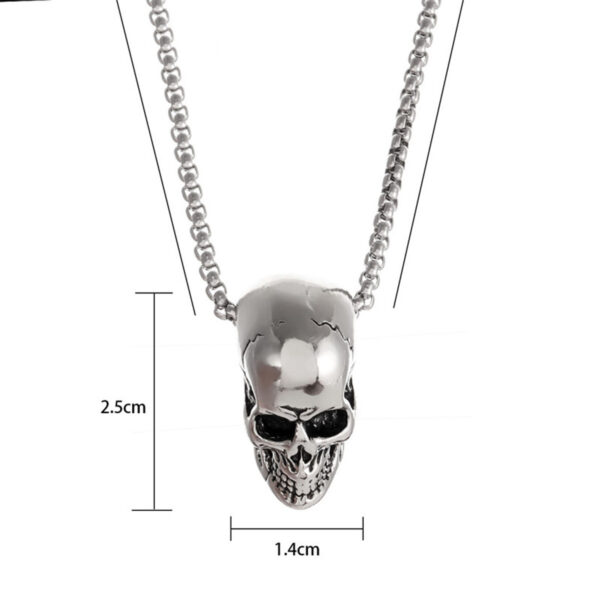 Wholesale 2024 European and American stainless steel skull necklace punk men's simple pendant Amazon wish jewelry