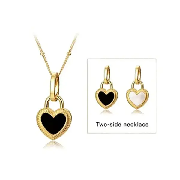 Wholesale Jewelry Fashion Geometric Stainless Steel PVD Coated Plating Necklace