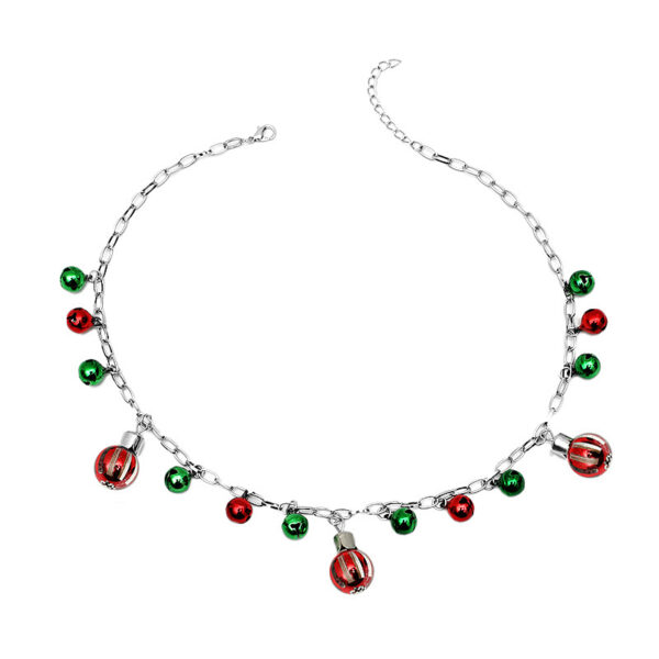 Wholesale Christmas colorful bell bracelet necklace