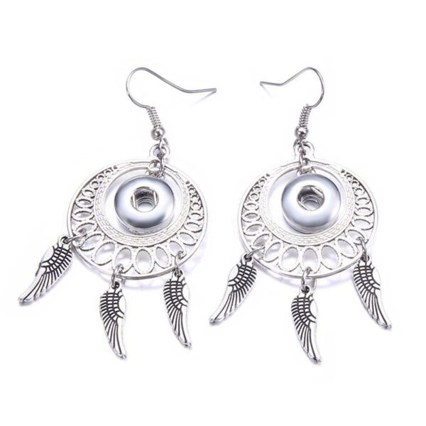 Wholesale Fashion ladies earrings 12mm accessories noosa button earrings foreign trade explosions DIY jewelry factory direct sales