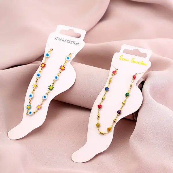 1 Piece Modern Style Geometric 304 Stainless Steel Waterproof Non Tarnish Water Plating 18K Gold Plated Real Gold Plated Women'S Anklet