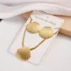 Sun Spiral Shell Earrings Necklace Set 304 Stainless Steel Electroplated Jewelry Set Casual Holiday Modern Style For Women