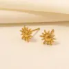 Wholesale Ion Plating (IP) Real Gold Plated 18K Gold Scallop Moon Cherry 304 Stainless Steel Basic Modern Style Classic Style Waterproof Non Tarnish Ear Studs