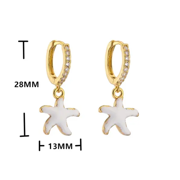 Cute Heart Plating Copper Zircon Copper Earrings