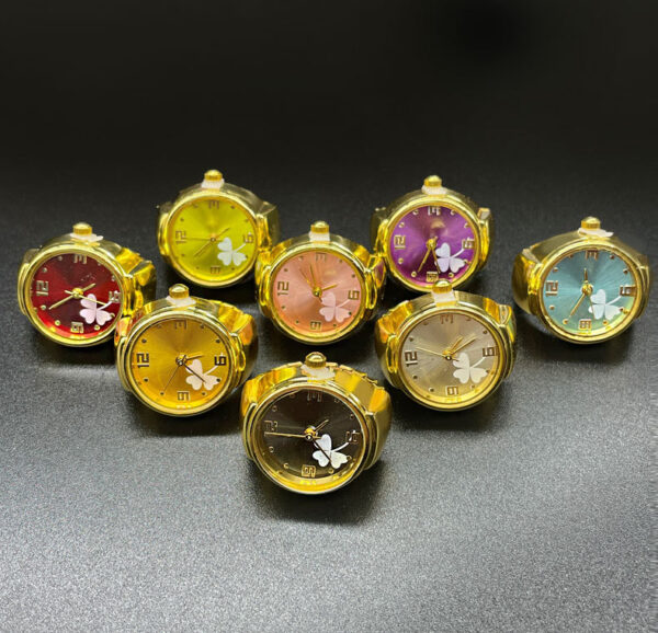 Wholesale [Ring watch] cross-border Amazon personalized men and women Mini couple quartz ring watch factory hot sale