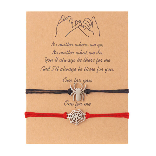 Wholesale Halloween Spider Paper Card Bracelet