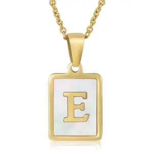 E Letter Gold Necklace