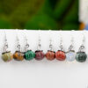 Wholesale Vintage Agate Pumpkin Crystal Pumpkin-Shaped Witch Hat Earrings