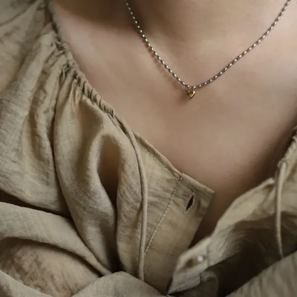 PVD Coated 18K Gold Plated Heart Shape 201 Stainless Steel 304 Stainless Steel Casual Sweet Waterproof Non Tarnish 201 Stainless Steel Necklace