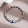 Classic Style Devil's Eye 304 Stainless Steel Bracelets In Bulk