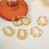 Wholesale 1 Pair Casual Elegant Geometric 304 Stainless Steel 18K Gold Plated Ear Studs