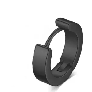 4 * 9mm Flat Ear Clip Black One