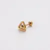 1 Piece Ear Cartilage Rings & Studs Retro Punk Korean Style Heart Shape Butterfly 316L Stainless Steel Waterproof Non Tarnish Surgical Steel