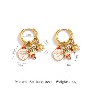 Santa Claus Candy Sun Earrings