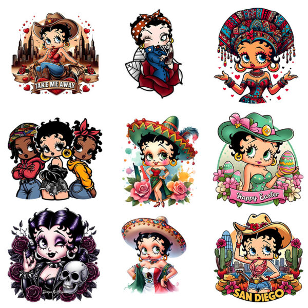 Wholesale White ink hot stamping cute cartoon stickers OLY Exclusive